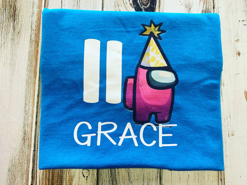 Among Us Birthday Shirt