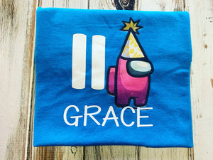 Among Us Birthday Shirt