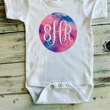 Tie Dye Monogram Onesie