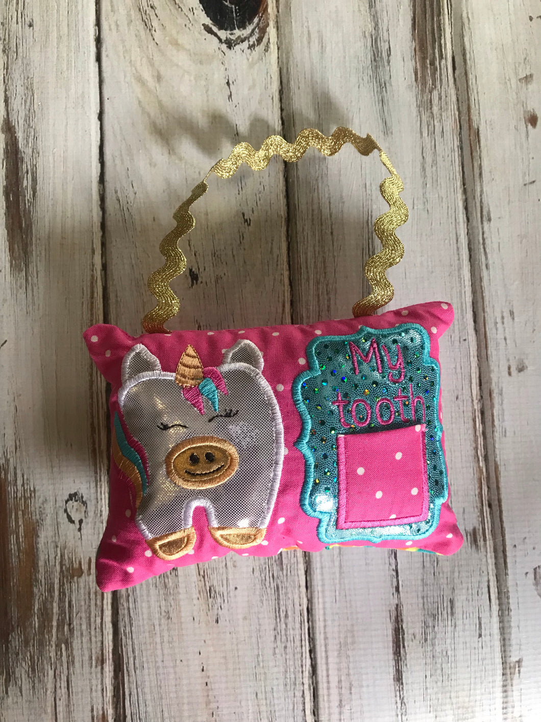 Hanging Unicorn Tooth Fairy Pillow RTS