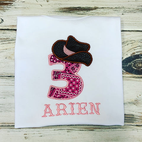 Cowgirl birthday shirt, cowboy birthday shirt