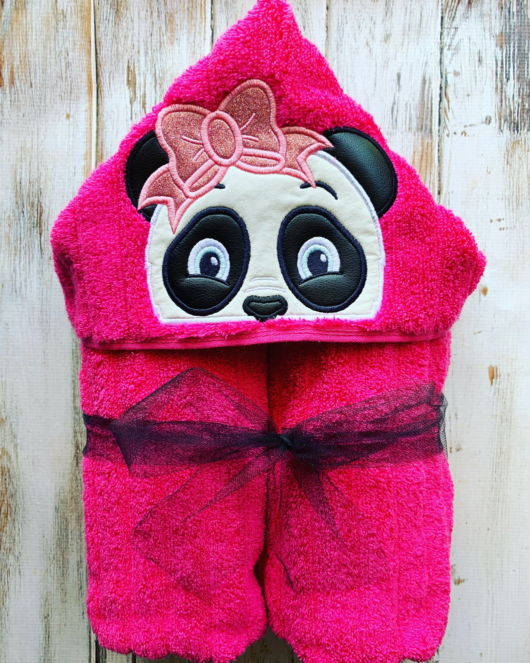 Panda Bear Hooded Towel