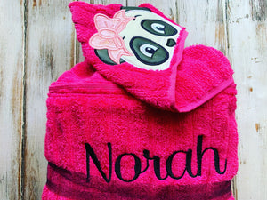 Panda Bear Hooded Towel