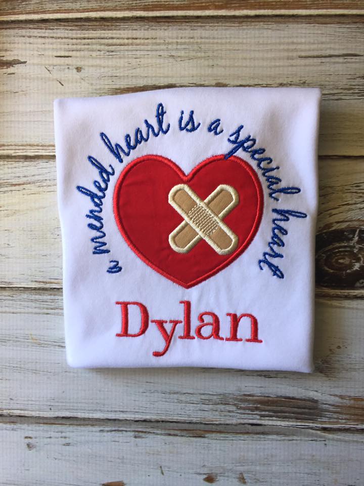 A Mended Heart is a special heart shirt or onesie