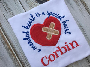 A Mended Heart is a special heart shirt or onesie
