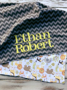 Monogrammed baby blanket