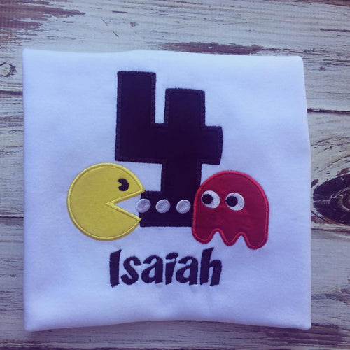 Pac Man and Ghost Birthday Shirt