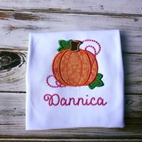 Girls pumpkin shirt